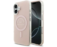 Karl Lagerfeld IML Karl RSG Logo MagSafe dėklas skirtas Apple iPhone 17 rožinės spalvos