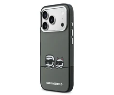 Karl Lagerfeld IML K&CH Heads Logo MagSafe dėklas skirtas Apple iPhone 17 Pro Max juodos spalvos