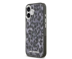 Karl Lagerfeld IML Leopard MagSafe dėklas skirtas Apple iPhone 17 pilkos spalvos