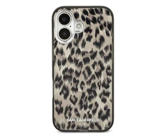 Karl Lagerfeld IML Leopard MagSafe dėklas skirtas Apple iPhone 17 Brown