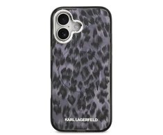 Karl Lagerfeld IML Leopard MagSafe dėklas skirtas Apple iPhone 17 pilkos spalvos
