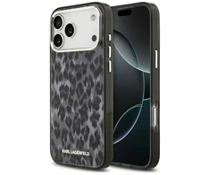 Karl Lagerfeld IML Leopard Pattern MagSafe dėklas skirtas Apple iPhone 17 Pro Max juodos spalvos