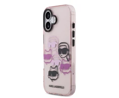 Karl Lagerfeld IML Multi K&CH Heads dėklas skirtas Apple iPhone 17 Rožinė