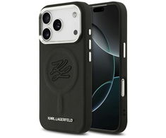 Karl Lagerfeld Initial &amp; Metal Logo MagSafe - dėklas skirtas Apple iPhone 17 Pro juodas