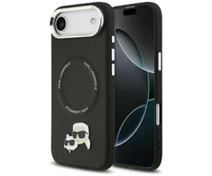 Karl Lagerfeld Karl & Choupette Pins MagSafe dėklas skirtas Apple iPhone Air Juodas