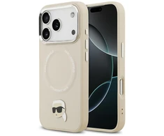 Karl Lagerfeld Karl Pin MagSafe dėklas skirtas Apple iPhone 17 Pro Max rusvai gelsvas