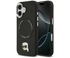 Karl Lagerfeld Karl Pin MagSafe dėklas skirtas Apple iPhone 17 juodos spalvos