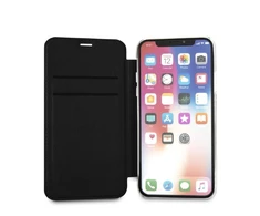 Apple iPhone X / XS Karl Lagerfeld dėklas Signature Glitter juodos spalvos
