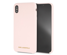 Dėklas Karl Lagerfeld KLHCI65SLLPG IPHONE XS MAX HARDCASE LIGHT Rožinis/LIGHT Rožinis SILICONE
