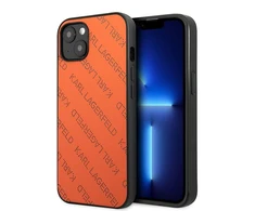Apple iPhone 13 Karl Lagerfeld dėklas Perforated Allover (KLHCP13MPTLO) oranžinės spalvos