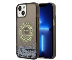 Apple iPhone 14 Plus Karl Lagerfeld dėklas Liquid Glitter RSG (KLHCP14MLCRSGRK) juodos spalvos