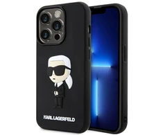 Dėklas Karl Lagerfeld KLHCP14X3DRKINK Apple iPhone 14 Pro Max 6.7" juodos spalvos hardcase Rubber Ikonik 3D