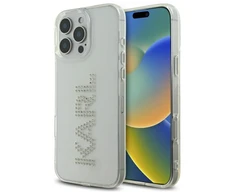 Karl Lagerfeld KLHCP16XHKLSTDCT Apple iPhone 16 Pro Max 6.9" dėklas telefonui skaidrus IML Rhinestones Logo