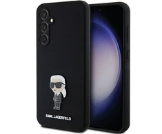 Dėklas Karl Lagerfeld KLHCS23FEMHKNPK S23 FE S711 Juodas/Juodas SILICONE IKONIK METAL PIN