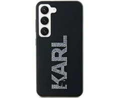 Samsung Galaxy S23 Ultra Karl Lagerfeld dėklas 3D Rubber Glitter Logo (KLHCS23L3DMBKCK) juodos spalvos