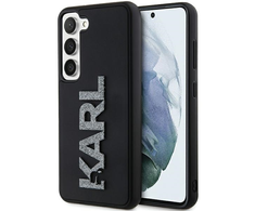 Samsung Galaxy S23 Plus Karl Lagerfeld dėklas 3D Rubber Glitter Logo (KLHCS23M3DMBKCK) juodos spalvos