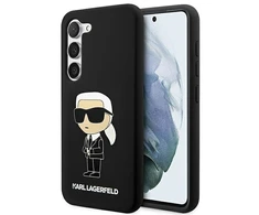 Samsung Galaxy S23 Karl Lagerfeld silikoninis dėklas Ikonik (KLHCS23SSNIKBCK) juodos spalvos