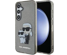 Samsung Galaxy S24 Plus Karl Lagerfeld dėklas Glitter Karl&amp;Choupette (KLHCS24MHNKCTGK) juodos spalvos
