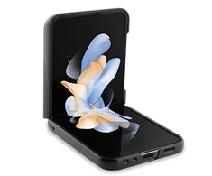 Samsung Galaxy Z Flip 5 Karl Lagerfeld Dėklas Saffiano Monogram Choupette Pin (KLHCZF5SAPCHNPK) juodos spalvos
