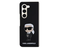 Dėklas Karl Lagerfeld KLHCZFD5SNIKBCK WITH FOLD5 HARDCASE Juodas/Juodas SILICONE ICONIK