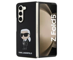 Dėklas Karl Lagerfeld KLHCZFD5SNIKBCK WITH FOLD5 HARDCASE Juodas/Juodas SILICONE ICONIK
