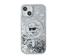 Karl Lagerfeld Liquid Glitter Choupette Head MagSafe Apple iPhone 12 / 12 Pro - dėklas telefonui skaidrus