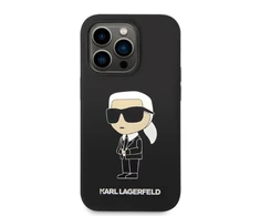 Karl Lagerfeld dėklas, skirtas iPhone 14 Pro 6,1 KLHMP14LSNIKBCK juodos spalvos kietas dėklas , skirtas Silikoninis Ikonik Magsafe