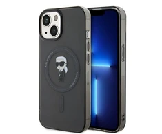Apple iPhone 13 / 14 / 15 Karl Lagerfeld dėklas IML Ikonik MagSafe (KLHMP14SHFCKNOK) juodos spalvos