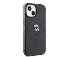 Apple iPhone 13 / 14 / 15 Karl Lagerfeld dėklas IML Ikonik MagSafe (KLHMP14SHFCKNOK) juodos spalvos