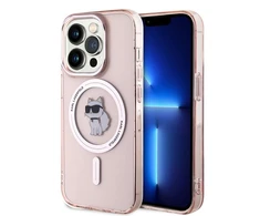 Apple iPhone 14 Pro Max Karl Lagerfeld dėklas IML Choupette MagSafe (KLHMP14XHFCCNOP) rožinės spalvos