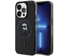 Apple iPhone 14 Pro Max Karl Lagerfeld dėklas IML Ikonik MagSafe (KLHMP14XHFCKNOK) juodos spalvos