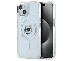 Karl Lagerfeld KLHMP15MHLSCHH Apple iPhone 15 Plus 6.7" dėklas telefonui baltos spalvos IML Metal Choupette Head MagSafe