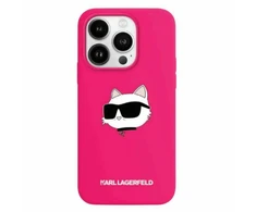 Apple iPhone 15 Plus / 14 Plus Karl Lagerfeld dėklas IML Crossbody Monogram Karl &amp; Choupette Head MagSafe (KLHMP15MSCHPPLF) rožinės spalvos