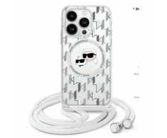 Karl Lagerfeld KLHMP16LHCKCKLCT Apple iPhone 16 Pro 6.3" dėklas telefonui skaidrus IML Crossbody Monogram Karl &amp; Choupette Head MagSafe