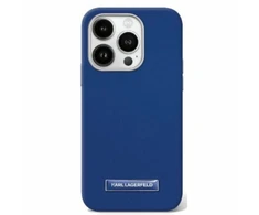 Karl Lagerfeld KLHMP16LPGMSRPB Apple iPhone 16 Pro 6.3" dėklas telefonui mėlynos spalvos FW Metal Plate MagSafe