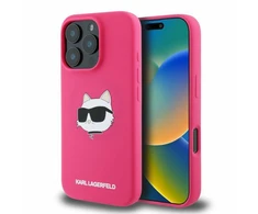 Karl Lagerfeld Silicone Choupette Head MagSafe Apple iPhone 16 Pro – dėklas telefonui rožinės spalvos