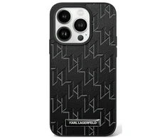 Apple iPhone 16 Plus Karl Lagerfeld Hot Stamp MagSafe (KLHMP16MPKHPORPK) dėklas telefonui juodos spalvos