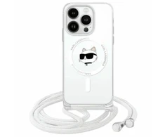 Karl Lagerfeld KLHMP16SHCCHNT Apple iPhone 16 6.1" dėklas telefonui skaidrus IML Choupette Head &amp; Cord MagSafe