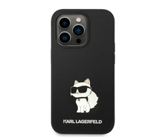 Apple iPhone 14 Pro Max Karl Lagerfeld dėklas Silicone Choupette (KLHCP14XSNCHBCK) juodos spalvos