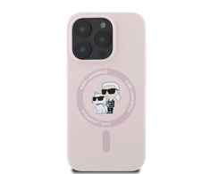 Karl Lagerfeld KLHMP16XSCMKCRHP Apple iPhone 16 Pro Max 6.9" rožinis kietasis silikoninis dėklas Karl&amp;Choupette H