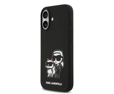 Karl Lagerfeld Liquid Silicone K&CH Sketch MagSafe dėklas skirtas Apple iPhone 17 juodos spalvos
