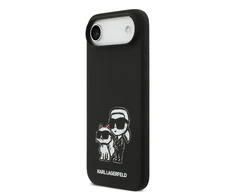 Karl Lagerfeld Liquid Silicone K&CH Sketch MagSafe dėklas skirtas Apple iPhone 17 Air juodos spalvos