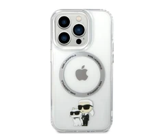 Apple iPhone 14 Pro Max Karl Lagerfeld dėklas IML NFT Karl&Choupette Magsafe (KLHMP14XHNKCIT) skaidrus