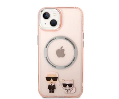 Karl Lagerfeld Karl&amp;Choupette Aliuminio MagSafe - dėklas skirtas Apple iPhone 14 Plus Rožinė