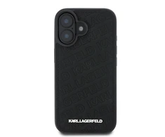 Karl Lagerfeld PU Quilted Pattern Apple iPhone 16 dėklas telefonui juodos spalvos
