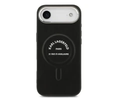 Karl Lagerfeld PU RSG Logo MagSafe dėklas skirtas Apple iPhone Air juodos spalvos