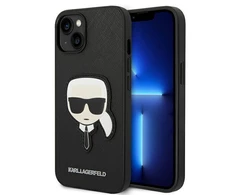 Karl Lagerfeld telefono dėklas Saffiano Karl's Head Patch iPhone 13/14/15