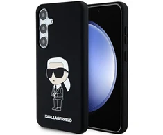 Samsung Galaxy S24 Plus Karl Lagerfeld silikoninis dėklas Ikonik (KLHCS24MSNIKBCK) juodos spalvos