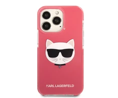 Apple iPhone 13 Pro Karl Lagerfeld dėklas Choupette Head (KLHCP13LTPECPI) rožinės spalvos
