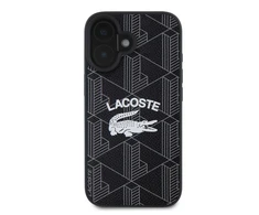 Lacoste Blend Monogram MagSafe Case for iPhone 16 dėklas telefonui juodos spalvos